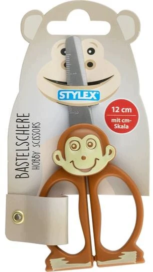 Nożyczki szkolne 12 cm vaikams motyw zwierząt Stylex SX42720