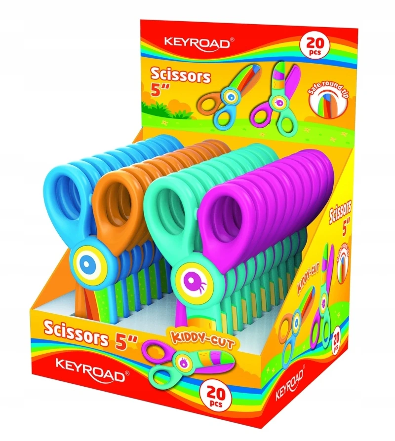 Nożyczki szkolne KEYROAD, 5, Kiddy-cut, plastikow