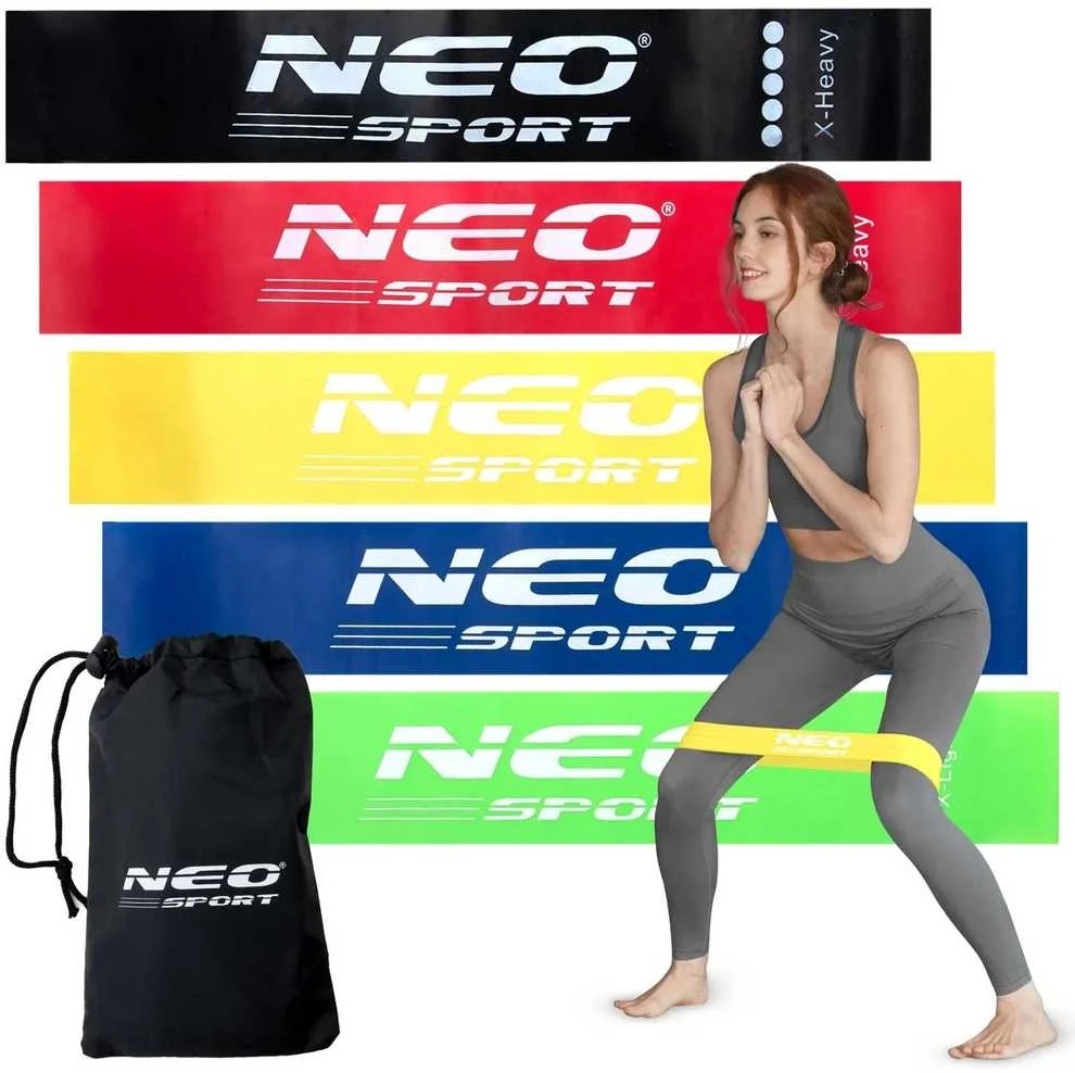 NS-959 Neo-Sport mankštos pasipriešinimo juostų rinkinys, 5 vnt.