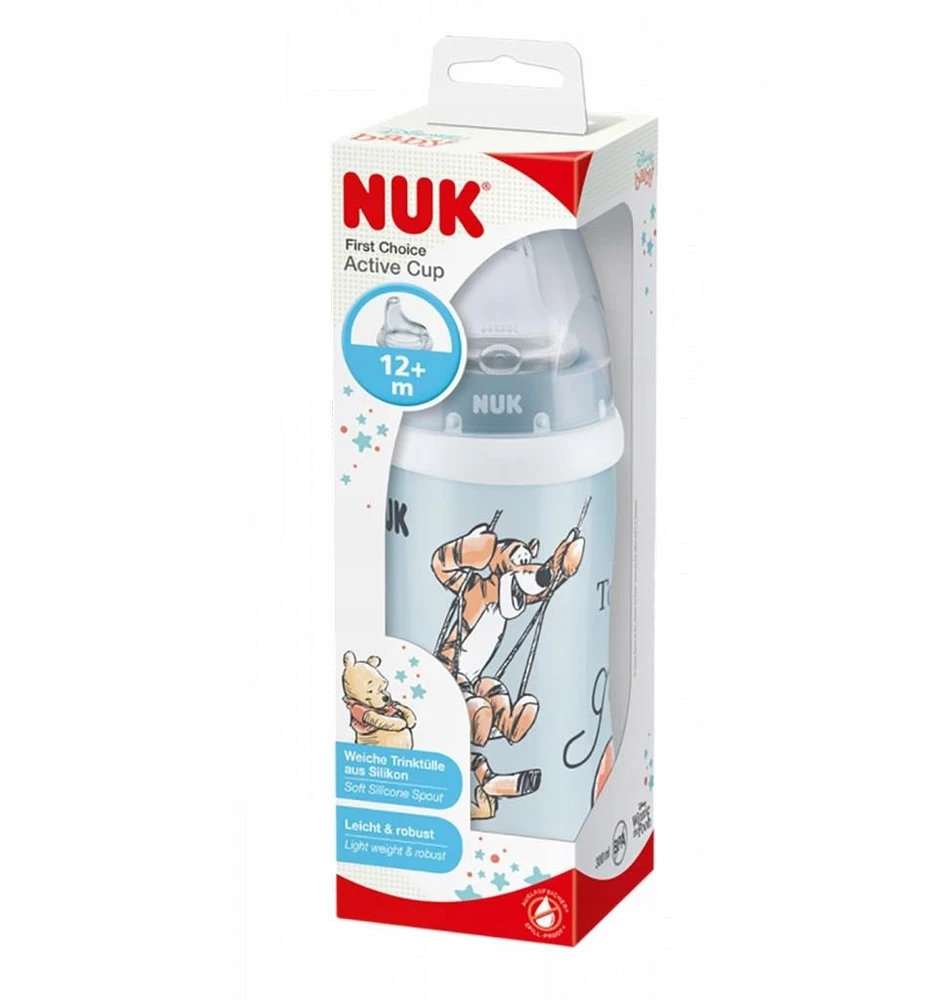 NUK Active Cup kūdikio buteliukas Disney Mikė Pūkuotukas 300 ml mėlynas