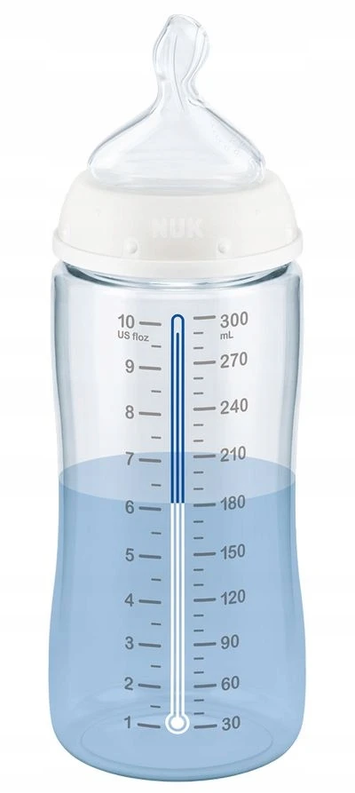 NUK 741926 FC+ PP buteliukas 300 ml su temperatūros indikatoriumi, silikoninis žindukas 0-6 mėn.