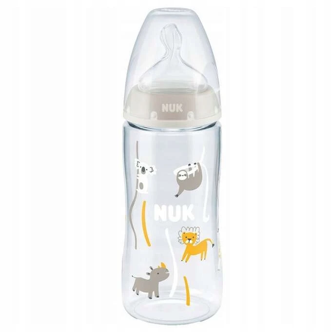 NUK 741926 FC+ PP buteliukas 300 ml su temperatūros indikatoriumi, silikoninis žindukas 0-6 mėn.