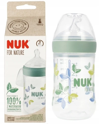 Nuk BOTTLE FOR NATURE 260ml M silikoninis žindukas