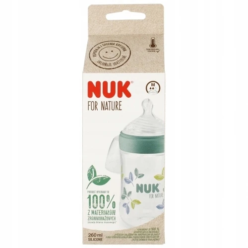 Nuk BOTTLE FOR NATURE 260ml M silikoninis žindukas