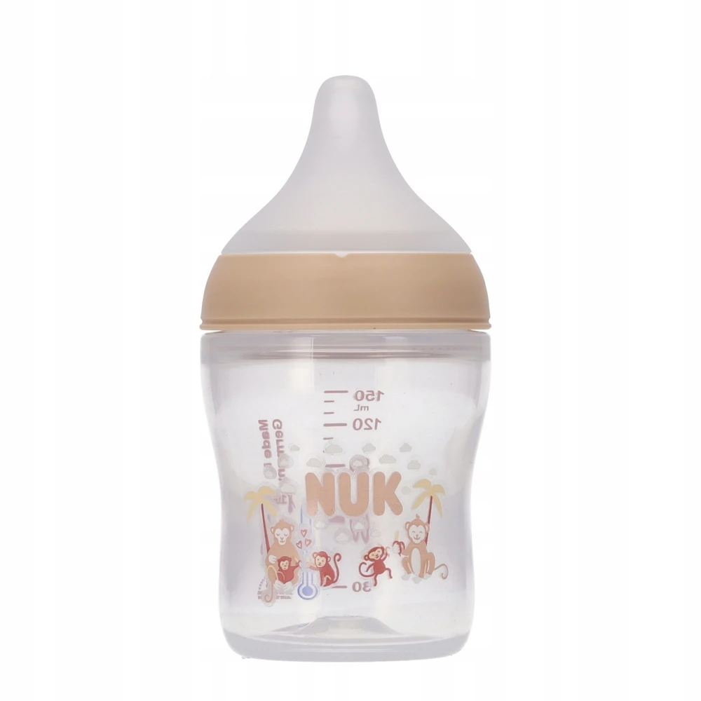 NUK Bottle PP 150ml Perfect Match silikoninis žindukas S Monkey 10215411