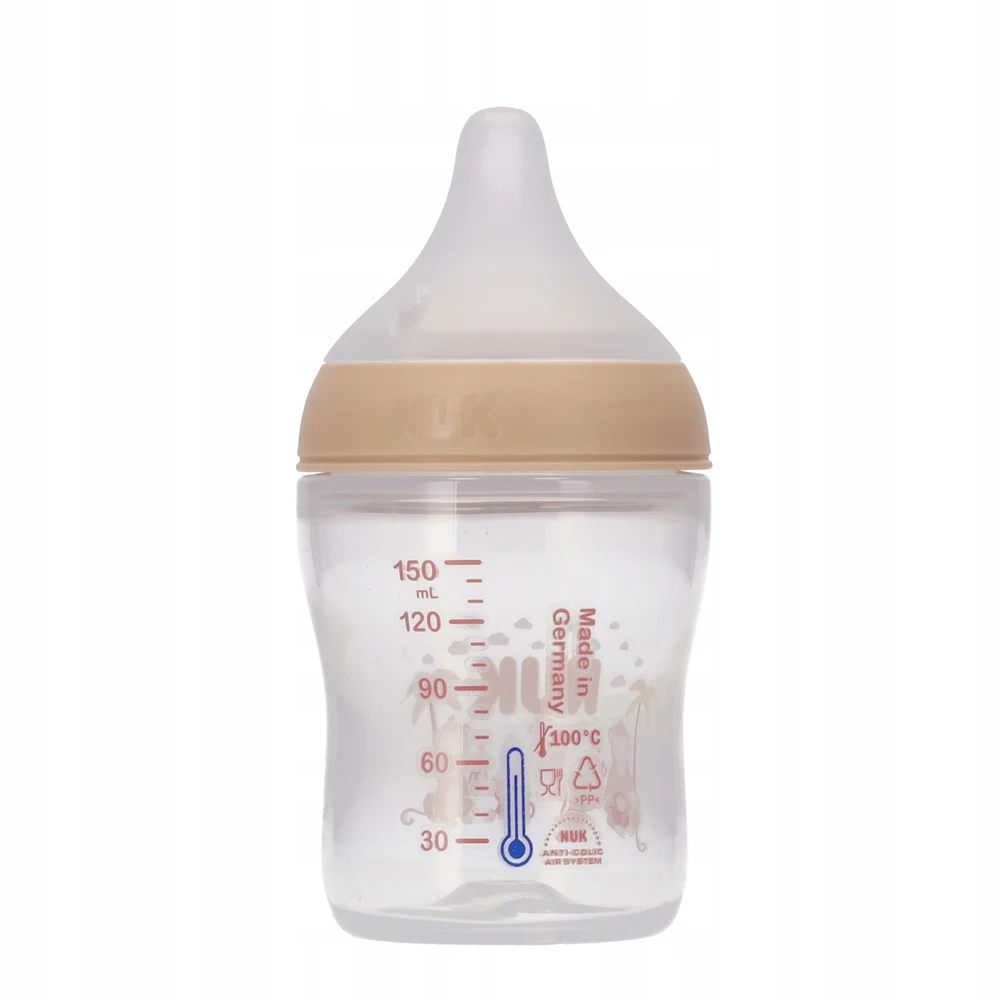 NUK Bottle PP 150ml Perfect Match silikoninis žindukas S Monkey 10215411
