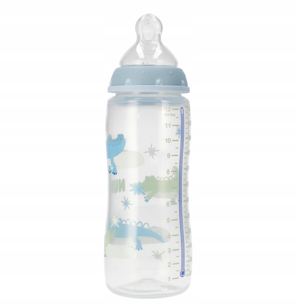 NUK Butelis su temperatūros indikatoriumi 360 ml 6-18 m First Choice mėlyna 102162