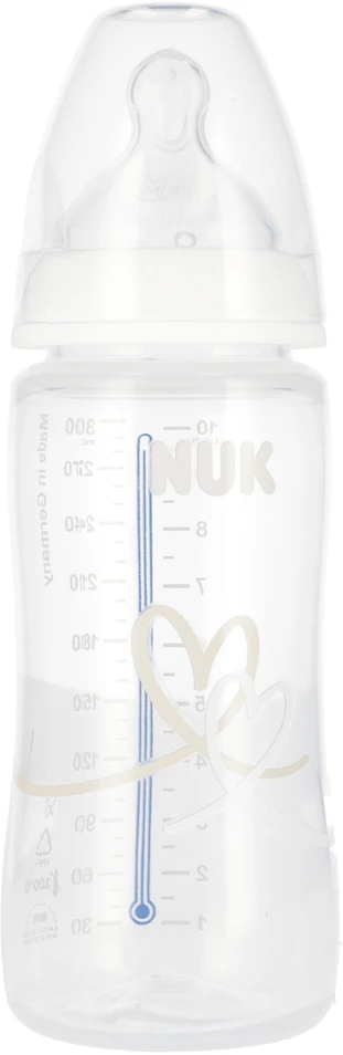 Nuk Butelis su temperatūros indikatoriumi 0-6m First Choice 300 ml
