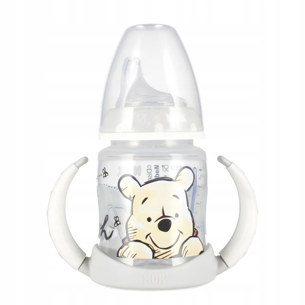 NUK buteliukas 150 ml 6-18m su rankena Pirmas mišinys Mikė 10215340