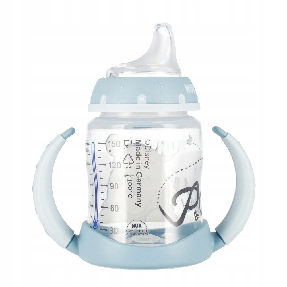 NUK buteliukas 150 ml 6-18m su rankena Pirmas mišinys Mikė 10215340