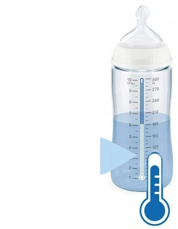 NUK 216248 FC+ PP buteliukas 360 ml su temperatūros indikatoriumi, silikoninis žindukas 6-18 mėnesių XL
