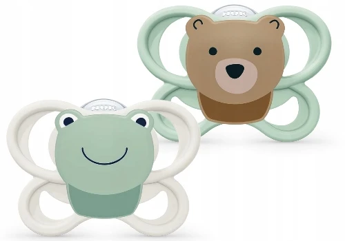 Nuk Čiulptukas "perfect Match Air" 2 vnt. 0-6 mėn. Miš/varlė
