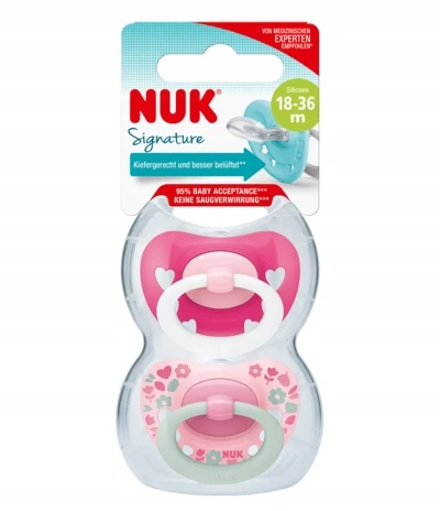NUK 739696 čiulptukas 18-36 SIGNATURE 2vnt silikonas