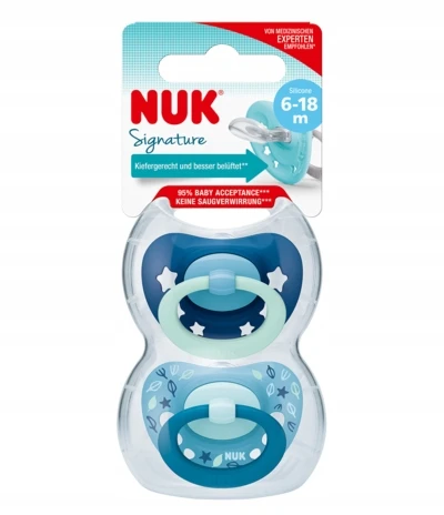 NUK 739696 čiulptukas 18-36 SIGNATURE 2vnt silikonas