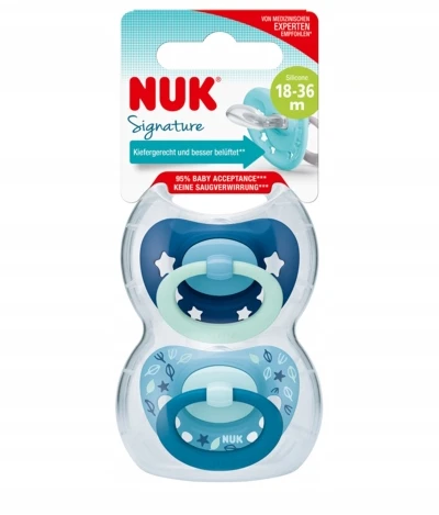 NUK 739696 čiulptukas 18-36 SIGNATURE 2vnt silikonas