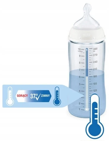 NUK FIRST CHOICE+ BUTELĖLIS ANTICOLIKS SU JUTIKUMU 360ml KASZKA XL 6M+ 6-18