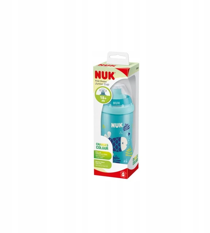 NUK Junior Cup Bottle Chameleon Cup Changes Color 300ml Sportinis snapelis 18m