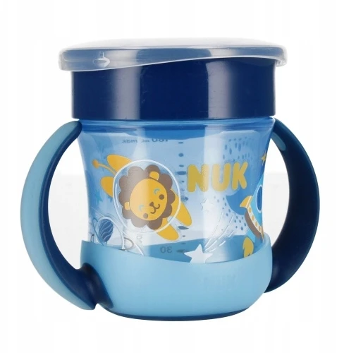 Kūdikių puodelis Mini Magic NUK Cup Night 160 ml mėlynas