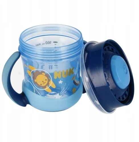 Kūdikių puodelis Mini Magic NUK Cup Night 160 ml mėlynas