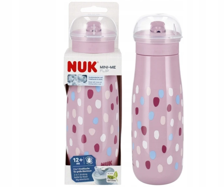 NUK Mini-Me Flip Bottle 450 ml Rožinė