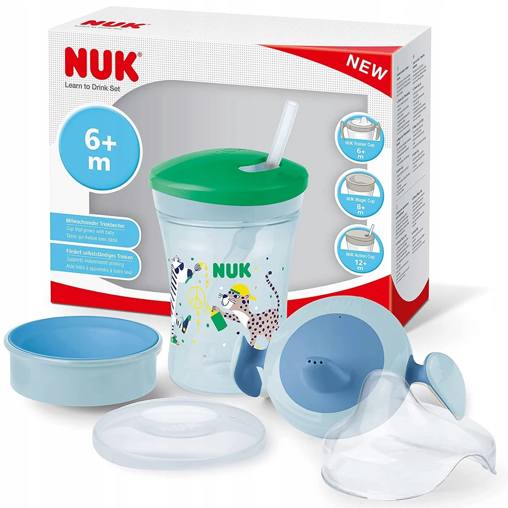NUK LEARN TO DRINK SET puodelis berniukui