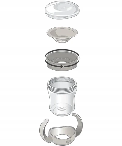 Nuk neišsiliejantis MUGUS mini MAGIC CUP NAKTINIS 360 kandiklis