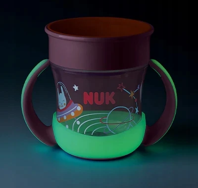 Nuk neišsiliejantis MUGUS mini MAGIC CUP NAKTINIS 360 kandiklis
