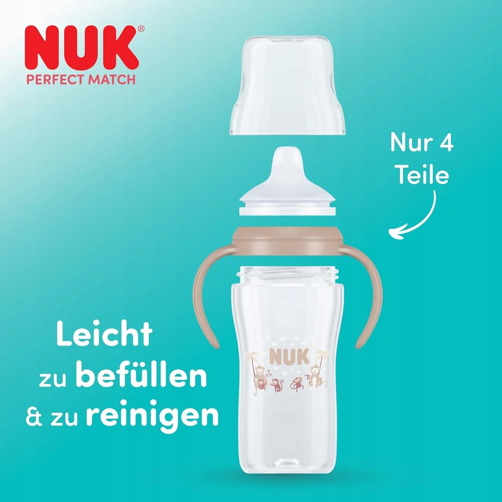NUK Perfect Match mokomasis kūdikio buteliukas DISNEY Mikė Pūkuotukas Asiliukas 150 ml