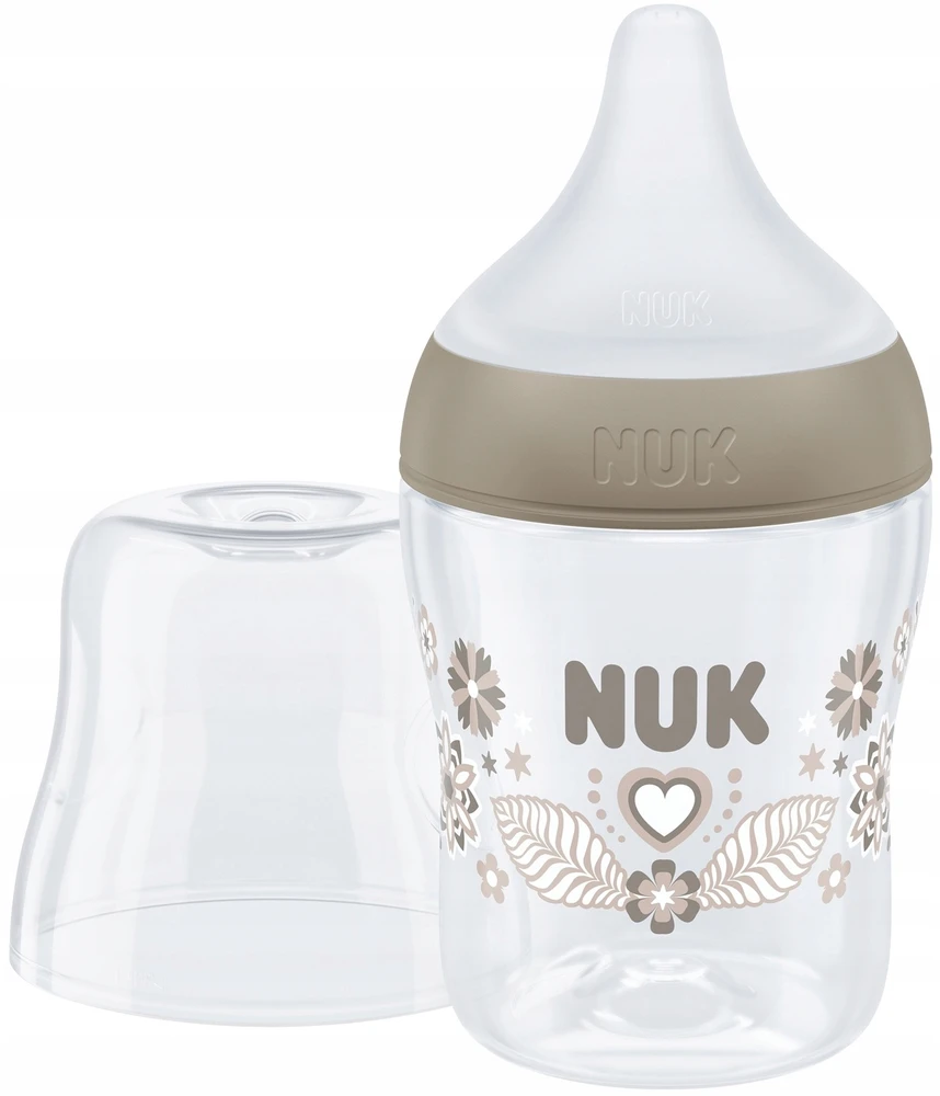 NUK Perfect Match buteliukas 150ml. silikoninis čiulptukas S 0m+