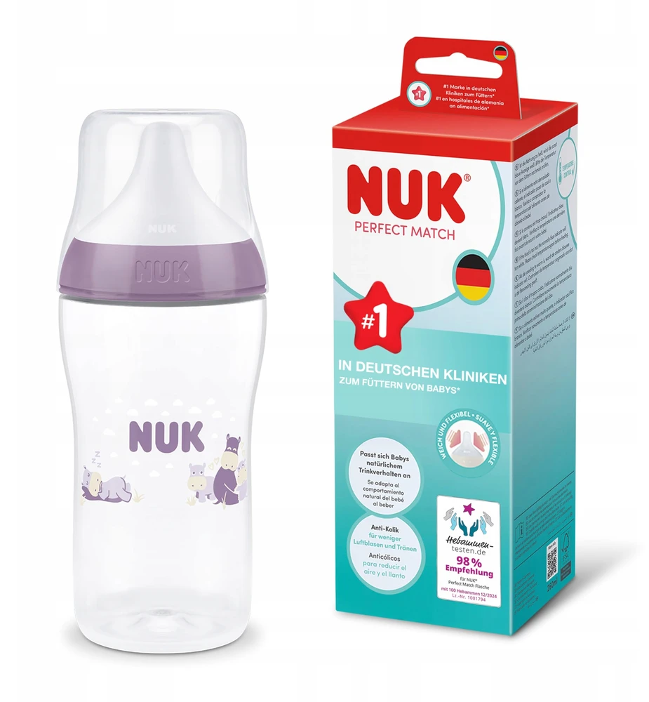 NUK Perfect Match buteliukas kūdikiui | 3+ mėnesiai | 260 ml