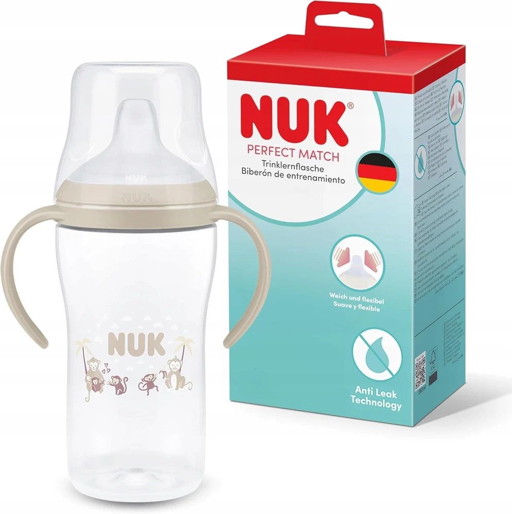 NUK Perfect Match buteliukas kūdikiui | 6 ir daugiau mėnesių | 260 ml Monkey