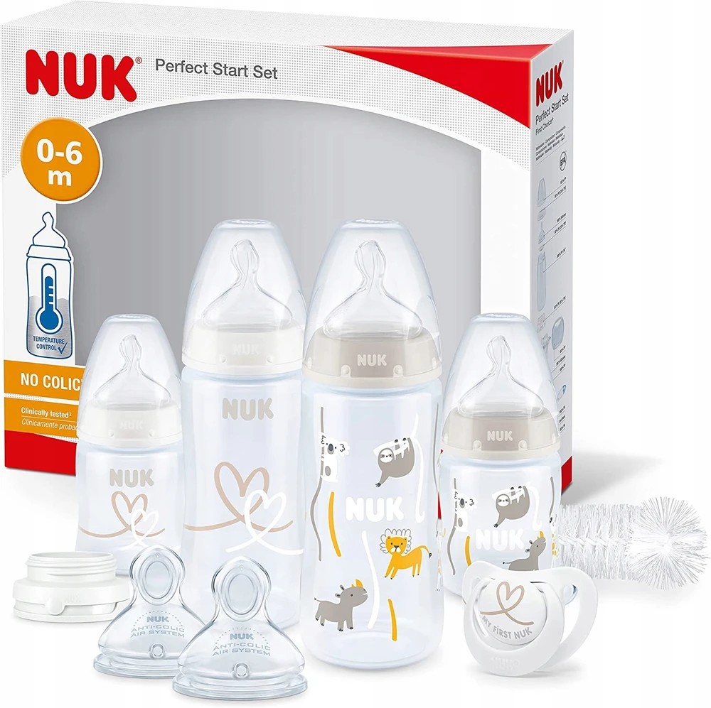 "NUK Perfect Start" buteliukų rinkinys, reguliuojantis temperatūrą 9el.
