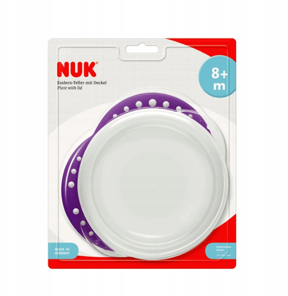 Nuk plokštė 8m+ violetinė su dangteliu