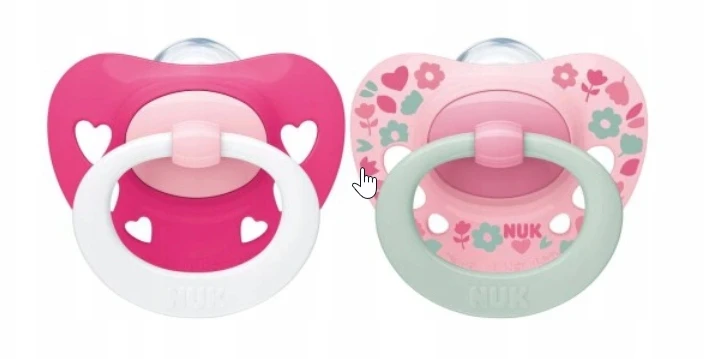 Nuk Signature silikoniniai čiulptukai 18-36m, 2 vnt. + dėklas