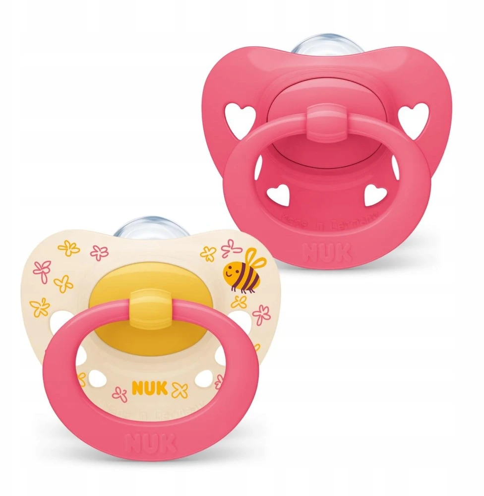 Nuk Signature silikoniniai čiulptukai 18-36m, 2 vnt. + dėklas