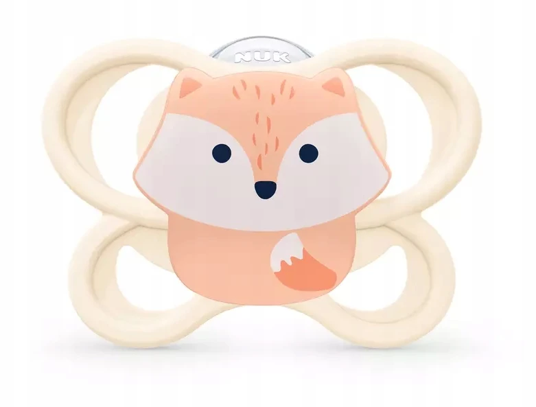 NUK SILICONE SOOTHING PERFECT MATCH 0-2m AIR BEAR FOX 2 vnt.