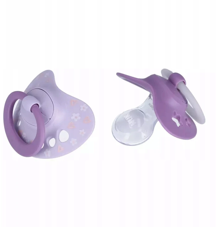 NUK SOOTHING čiulptukas 0-6m CLASSIC DAY&NIGHT LIGHTS AT NIGHT 2 vnt + dėklas