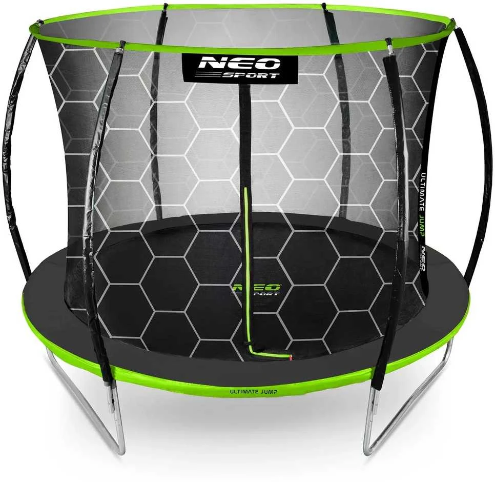 Nukido 10 pėdų / 312 cm profiliuotas sodo batutas su vidiniu tinklu „Neo-Sport“