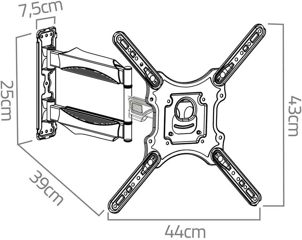 Nukido „Humberg“ 17–56 colių televizoriaus laikiklis, 35 kg