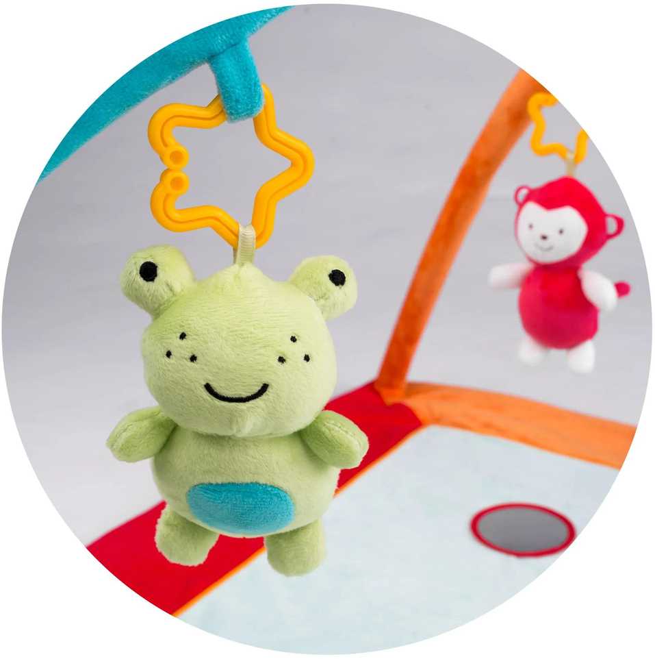 Nukido Interaktyvus edukacinis kilimėlis „Ricokids“ – gyvūnų tematika, 90 x 45 cm