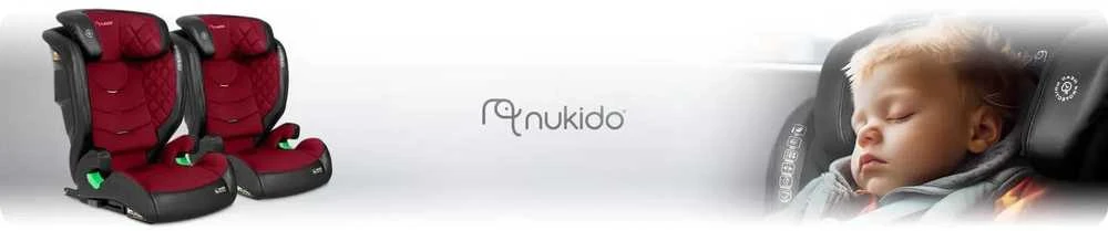 Automobilinė kėdutė Nukido Louis juoda - raudona, 15-36 kg ISOFIX