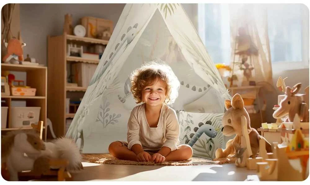 Nukido tipi palapinė vaikams – dinozaurai