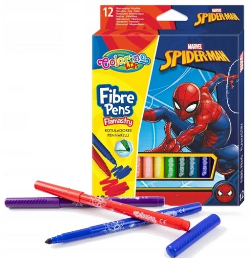 Nuplaunami flomasteriai Colorino Marvel Spider-Man, 12 spalvų
