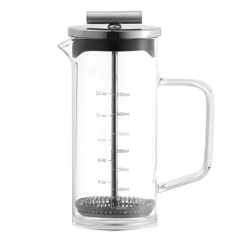Stiklinis prancūziškas kavinukas Griffin 350ml su matavimo skale