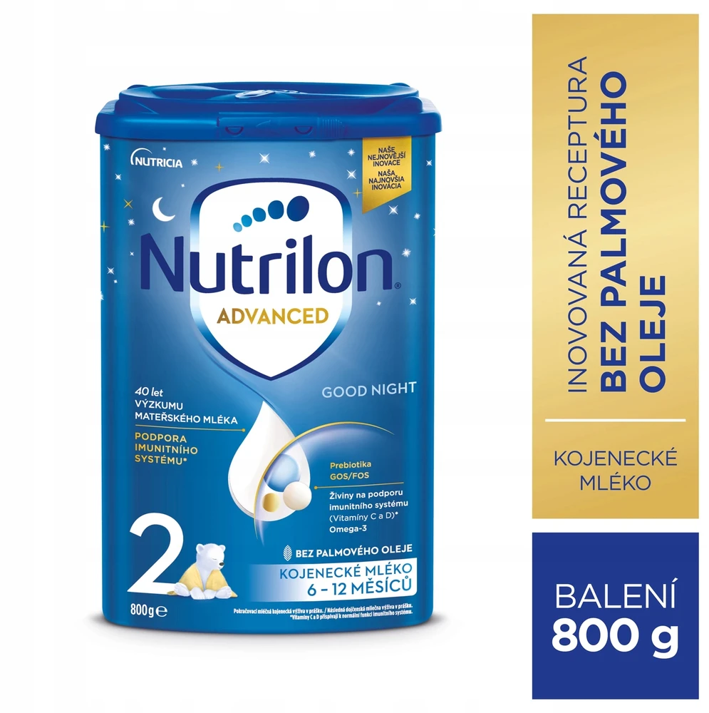 Nutrilon 2 Advanced Good Night 800g, papildomas pienas kūdikiams nuo 6 mėn.