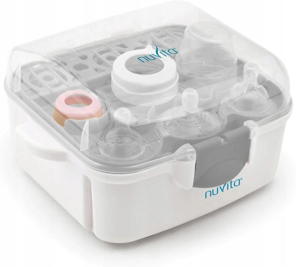 NUVITA 1085 mikrobangų sterilizatorius 3 buteliams ir priedams