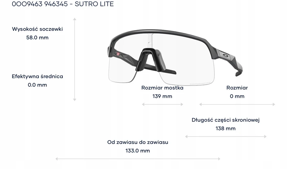 Oakley Sutro Lite Fotochromatinė stiklo plokštelė Clear To Juodas