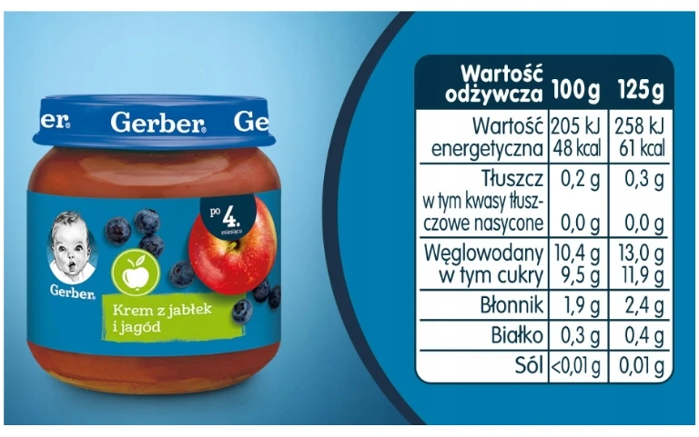 Obuolių ir uogų desertas 125 g Gerber