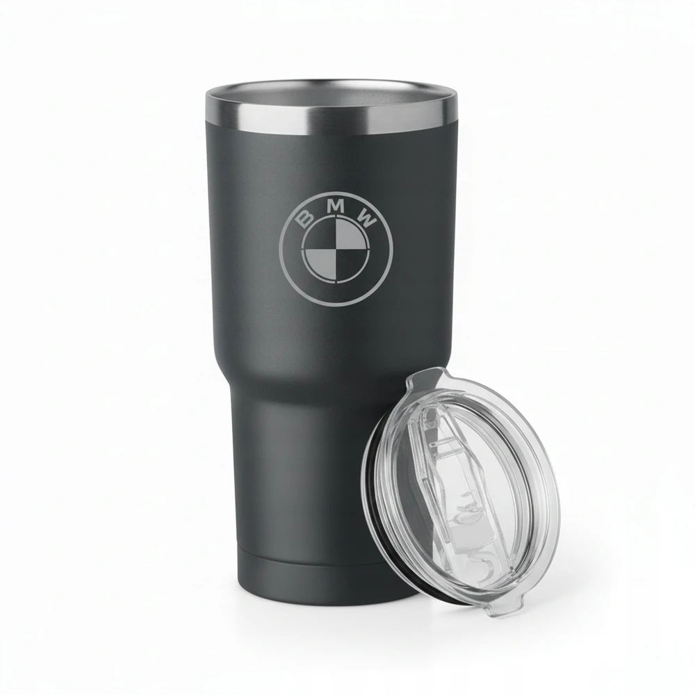 Ocean Dvisienis puodelis 500ml BMW Juodas termo automobiliui
