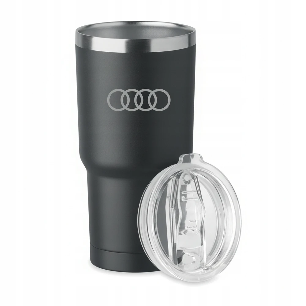 Ocean Puodelis su podwójnymi sciankami 500ml Audi Juodas termiczny automobiliui